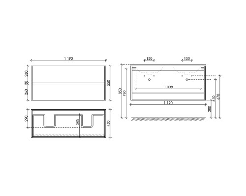 Приобрести Тумба под раковину Sancos Urban 120 UR120-2W подвесная Белый глянец в магазине сантехники Santeh-Crystal.ru