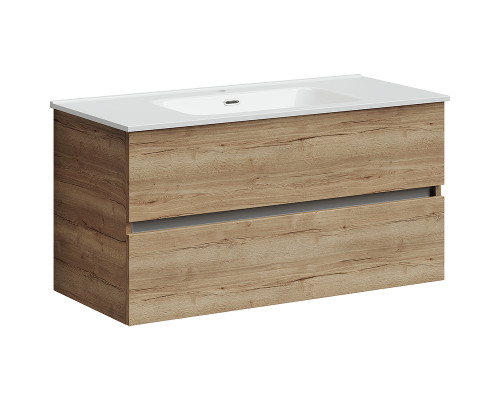 Купить Тумба под раковину Sancos Urban 100 UR100EG подвесная Дуб Галифакс натуральный в магазине сантехники Santeh-Crystal.ru