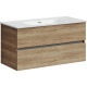 Купить Тумба под раковину Sancos Urban 100 UR100EG подвесная Дуб Галифакс натуральный в магазине сантехники Santeh-Crystal.ru
