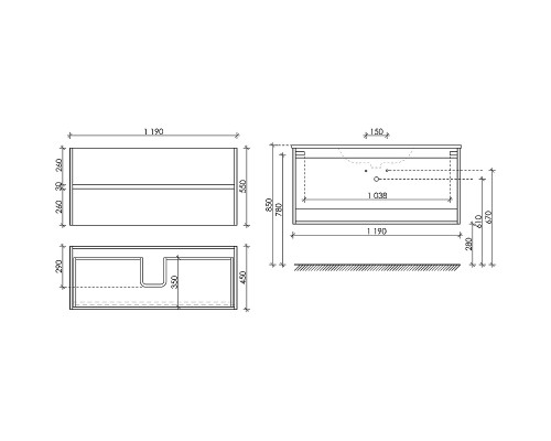 Приобрести Тумба под раковину Sancos Urban 120 UR120-1EG подвесная Дуб Галифакс натуральный в магазине сантехники Santeh-Crystal.ru