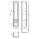 Шкаф пенал Sancos Very 35 L PVR35LW подвесной Bianco