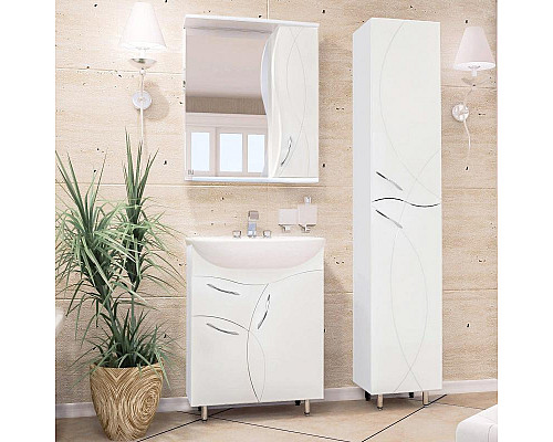 Santeh-Crystal.ru: Зеркало со шкафом Style Line Амелия 75 с подсветкой Белый глянец Заказать Зеркало со шкафом Style Line Амелия 75 с подсветкой Белый глянец в магазине сантехники Santeh-Crystal.ru