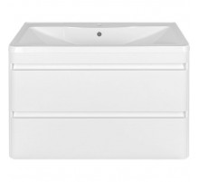 Тумба под раковину Style Line Атлантика Люкс Plus 100 СС-00000693 подвесная Белая