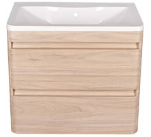 Тумба под раковину Style Line Атлантика Люкс Plus 80 ЛС-00000684 подвесная Ясень перламутр