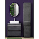 Купить Шкаф пенал Style Line Атлантика Люкс Plus 35 СС-00002284 с бельевой корзиной Бетон темный в магазине сантехники Santeh-Crystal.ru