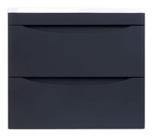 Тумба под раковину Style Line Бергамо 60 СС-00002318 подвесная Черная антискрейч