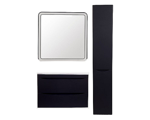 Santeh-Crystal.ru: Шкаф пенал Style Line Бергамо 30 R СС-00002331 с бельевой корзиной Черный антискрейтч Купить Шкаф пенал Style Line Бергамо 30 R СС-00002331 с бельевой корзиной Черный антискрейтч в магазине сантехники Santeh-Crystal.ru