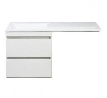 Тумба под раковину Style Line Даллас 130 Люкс Plus подвесная Белая