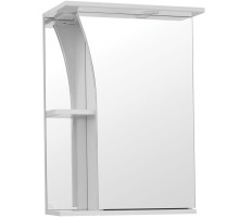 Зеркальный шкаф Style Line Эко стандарт Виола 50 С с подсветкой Белый глянец