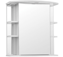 Зеркальный шкаф Style Line Эко стандарт Лира 70 С с подсветкой Белый глянец