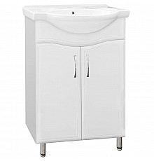 Тумба под раковину Style Line Эко Волна 9 Байкал 60 Белый глянец