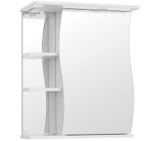 Зеркальный шкаф Style Line Эко Волна 60 С с подсветкой Белый глянец