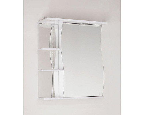 Приобрести Зеркальный шкаф Style Line Эко Волна 60 С с подсветкой Белый глянец в магазине сантехники Santeh-Crystal.ru