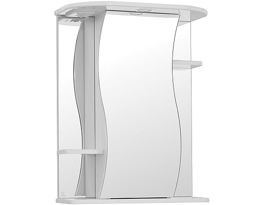 Santeh-Crystal.ru: Зеркальный шкаф Style Line Эко волна Лилия 55 С с подсветкой Белый глянец Приобрести Зеркальный шкаф Style Line Эко волна Лилия 55 С с подсветкой Белый глянец в магазине сантехники Santeh-Crystal.ru