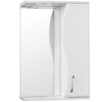 Зеркало со шкафом Style Line Эко волна Панда 55 С с подсветкой Белый глянец