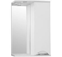 Зеркало со шкафом Style Line Жасмин 55 С с подсветкой Белый глянец