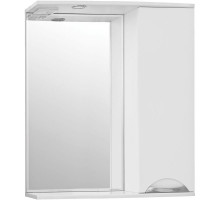Зеркало со шкафом Style Line Жасмин 70 С с подсветкой Белый глянец