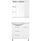 Приобрести Тумба под раковину Style Line Жасмин 82 R ЛС-00000527 с бельевой корзиной Белая в магазине сантехники Santeh-Crystal.ru
