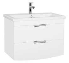 Тумба под раковину Style Line Жасмин 2 80 Люкс Plus ЛС-000010037 подвесная Белый глянец