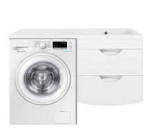 Тумба под раковину Style Line Жасмин 2 120 Люкс Plus подвесная Белый глянец