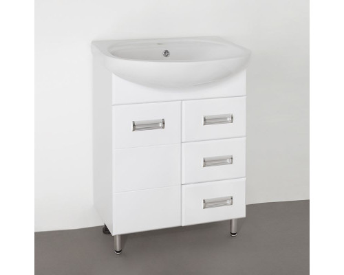 Купить Тумба под раковину Style Line Ирис 65 Белый глянец в магазине сантехники Santeh-Crystal.ru