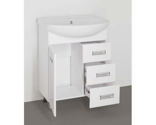 Купить Тумба под раковину Style Line Ирис 65 Белый глянец в магазине сантехники Santeh-Crystal.ru