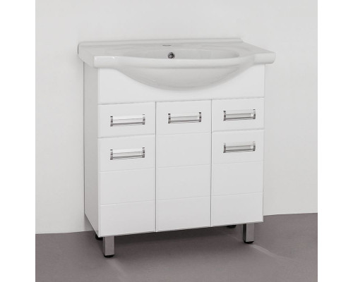 Приобрести Тумба под раковину Style Line Ирис 75 Белый глянец в магазине сантехники Santeh-Crystal.ru