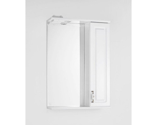 Заказать Зеркало со шкафом Style Line Олеандр 2 Люкс 55 ЛС-00000049 с подсветкой Белое в магазине сантехники Santeh-Crystal.ru