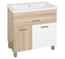 Тумба под раковину Style Line Ориноко 80 Белый Светлое дерево