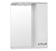 Зеркало со шкафом Style Line Венеция 65 С с подсветкой Белый глянец