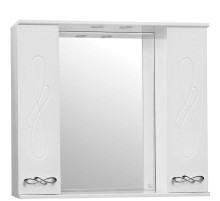 Зеркало со шкафом Style Line Венеция 90 С с подсветкой Белый глянец