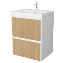 Тумба под раковину Velvex Klaufs 70 tpKLA.70.2Y-617.216 подвесная Белая глянцевая шатанэ