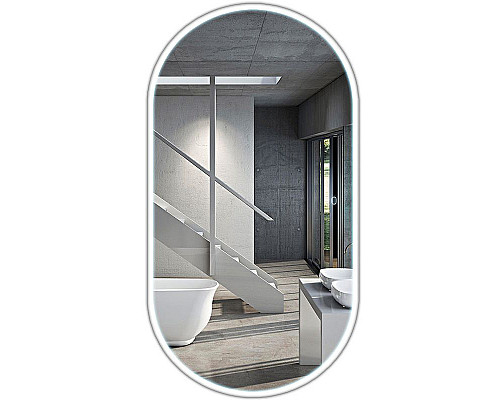 Приобрести Зеркало Vincea 50-100 VLM-2K100 с подсветкой с сенсорным выключателем в магазине сантехники Santeh-Crystal.ru