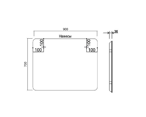 Заказать Зеркало Vincea 90 VLM-3MA900 с подсветкой c сенсорным выключателем и диммером в магазине сантехники Santeh-Crystal.ru