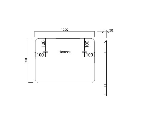 Приобрести Зеркало Vincea 120 VLM-3VC120-2 с подсветкой c сенсорным выключателем, диммером и антизапотеванием в магазине сантехники Santeh-Crystal.ru