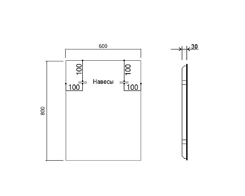 Купить Зеркало Vincea 60 VLM-3VN600-2 с подсветкой c сенсорным выключателем, диммером и антизапотеванием в магазине сантехники Santeh-Crystal.ru