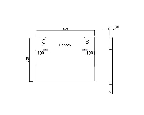 Приобрести Зеркало Vincea 800 VLM-3VN800 с подсветкой с сенсорным выключателем и диммером в магазине сантехники Santeh-Crystal.ru