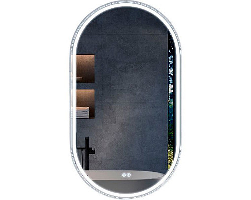Заказать Зеркало Vincea 50 VLM-3AU900-2 с подсветкой с подогревом с сенсорным выключателем и диммером в магазине сантехники Santeh-Crystal.ru