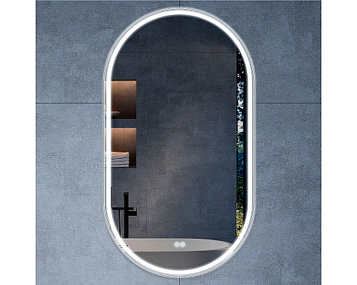 Заказать Зеркало Vincea 50 VLM-3AU900-2 с подсветкой с подогревом с сенсорным выключателем и диммером в магазине сантехники Santeh-Crystal.ru