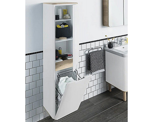 Santeh-Crystal.ru: Шкаф пенал Vitra Sento 40 R 60842 подвесной с бельевой корзиной Белый матовый Приобрести Шкаф пенал Vitra Sento 40 R 60842 подвесной с бельевой корзиной Белый матовый в магазине сантехники Santeh-Crystal.ru