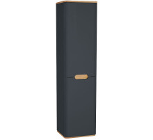 Шкаф пенал Vitra Sento 40 L 60856 подвесной с бельевой корзиной Антрацит матовый