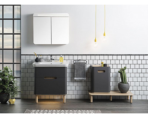 Santeh-Crystal.ru: Тумба с раковиной Vitra Sento 65 60834 подвесная Антрацит матовый Приобрести Тумба с раковиной Vitra Sento 65 60834 подвесная Антрацит матовый в магазине сантехники Santeh-Crystal.ru