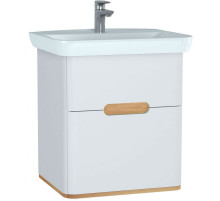 Тумба с раковиной Vitra Sento 65 60822 подвесная Белая матовая