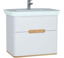 Тумба с раковиной Vitra Sento 80 60824 подвесная Белая матовая