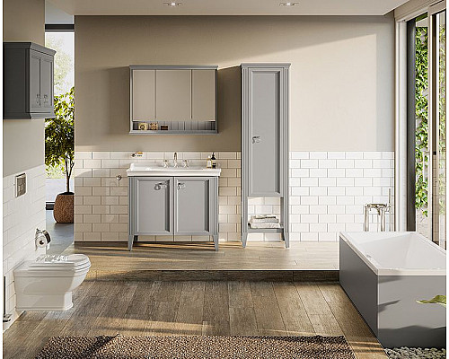Заказать Тумба с раковиной Vitra Valarte 80 62154 Серая матовая в магазине сантехники Santeh-Crystal.ru