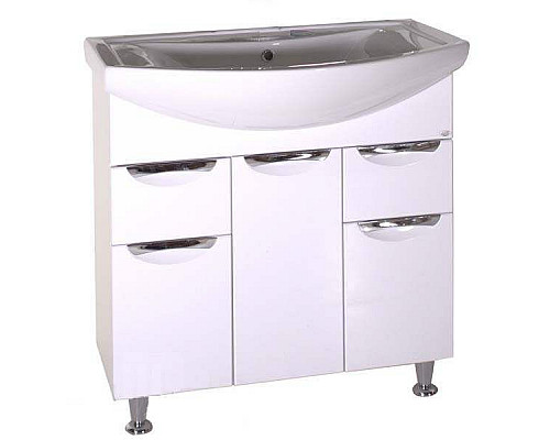 Заказать Тумба под раковину АСБ-мебель Мессина 80 9621 Белая в магазине сантехники Santeh-Crystal.ru