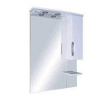 Зеркало со шкафом АСБ-мебель Мессина 70 9887 R с подсветкой Белый