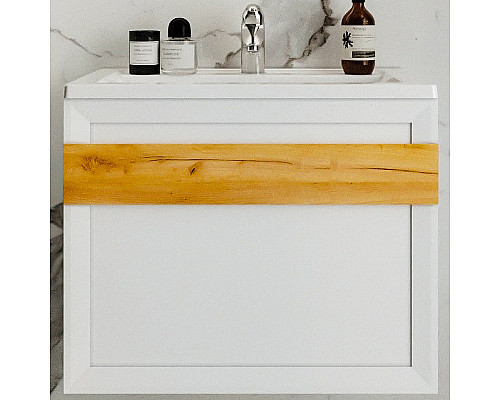 Купить Тумба под раковину Бриклаер Берлин 70 4627125416071 подвесная Белый глянец в магазине сантехники Santeh-Crystal.ru