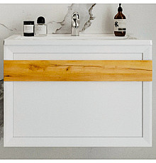 Тумба под раковину Бриклаер Берлин 80 4627125416088 подвесная Белый глянец