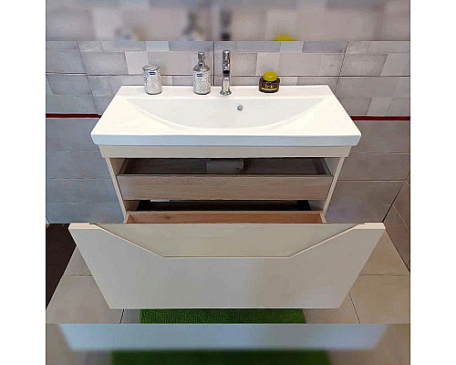 Приобрести Тумба под раковину Бриклаер Брайтон 100 4627125415777 подвесная Глиняный Серый в магазине сантехники Santeh-Crystal.ru